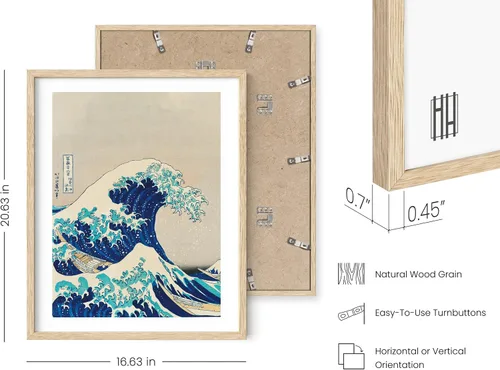 Miniatura 3 de HAUS AND HUES Impresiones de arte asiáticas japonesas para decoración de pared, juego de 6 pósteres tradicionales, pinturas de olas de Hokusai