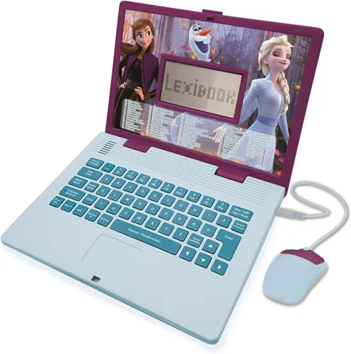 Miniatura 2 de Lexibook Disney Frozen 2 - Portátil educativo y bilingüe alemán/inglés - Juguete para niñas con 124 actividades para aprender, jugar juegos y música