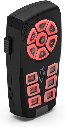 Feniex Typhoon - Controlador de sirena de mano de 200 W, 36 tonos de sirena, micrófono PA incluido, compatibilidad universal, 16 botones