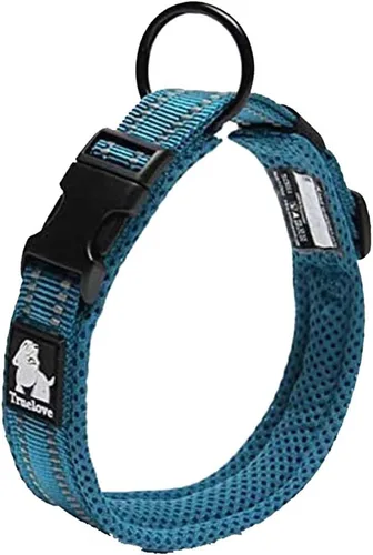 Miniatura 15 de Truelove TLC5011 - Collar para perro reflectante con hebilla Duraflex de alta calidad, cincha de nailon de alta calidad, sin estrangulamiento, Negro