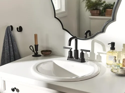Miniatura 2 de Moen BGCW13OD1919 - Fregadero de encimera de porcelana vítrea blanca, fregadero de baño ovalado de 19 x 8.25 pulgadas con acabado de porcelana