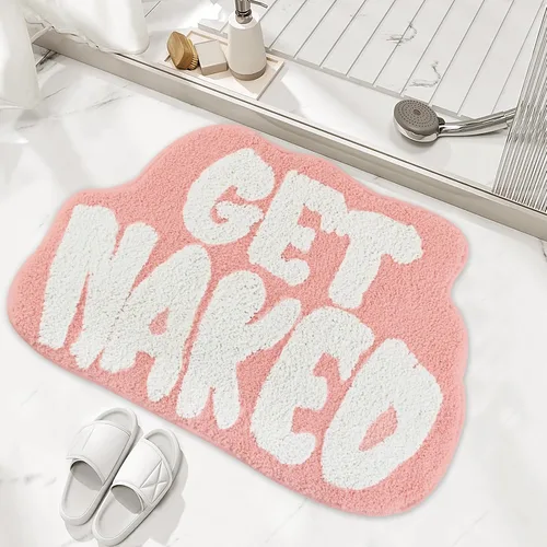 Miniatura 10 de Alfombra de baño Get Naked, bonita alfombra de baño para baño, tapete antideslizante para suelo de ducha, tapete ultra suave, divertida decoración