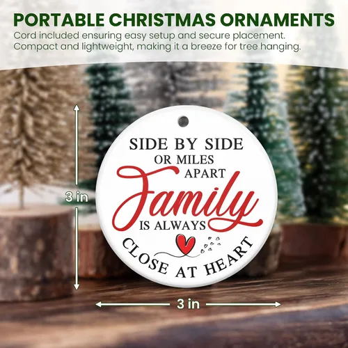 Miniatura 3 de TEEZWONDER Adornos familiares para mujeres y hombres, adornos de Navidad de cerámica 2025 para decoración de árboles, regalos de cumpleaños