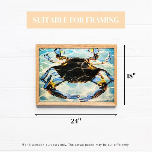 Miniatura 5 de William Bock - Rompecabezas de 550 piezas para adultos - Blue Crab Bay - Rompecabezas de playa para mujeres y hombres - Rompecabezas geniales - Arte