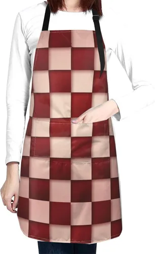 Miniatura 9 de Perinsto Waterproof Apron With 2 Pockets Kitchen Chef Aprons Bibs For Cooking Baking Painting Gardening Grooming