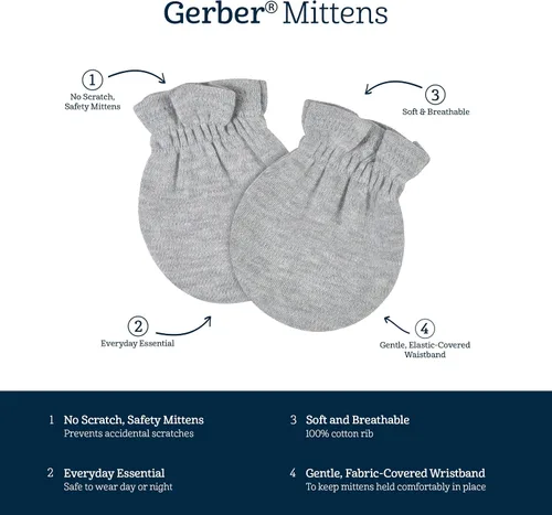 Miniatura 5 de Gerber Baby Girls' Cap and Mitten Sets
