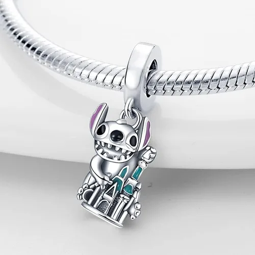 Miniatura 2 de LIGHTDOG 925 Sterling Silver Beads Charms fits Pandora Charm Bracelets for Woman Cartoon Avatar Dangle Pendant Bead,Girl Jewelry Beads Gifts for