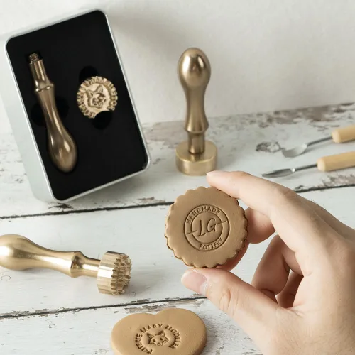 Miniatura 5 de STAMTECH Sello de cerámica personalizado para arcilla, personaliza sello de arcilla para arcilla con tu propio diseño, herramientas de arcilla