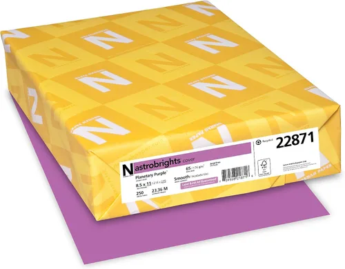 Neenah Paper 21911 Astrobrights Cartulina de colores, 8.5 pulgadas x 11 pulgadas, 65 lb/176 GSM, azul despejado, 250 hojas