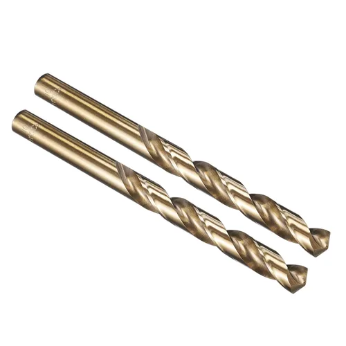 Miniatura 226 de PATIKIL Broca Jobber de 0.039 in, vástago recto M35 cobalto 5% acero de alta velocidad 135° acabado dorado para metal duro de acero inoxidable - 2
