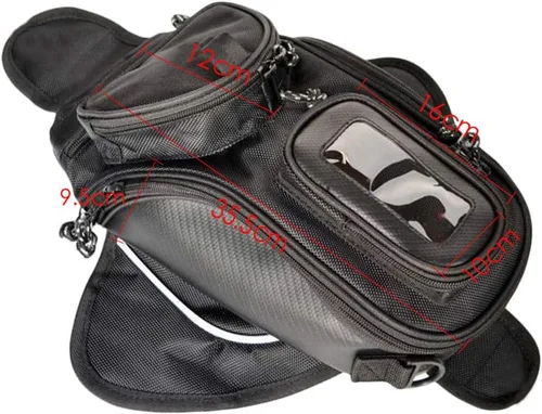 Miniatura 4 de Bolsa de tanque de imán fuerte para motocicleta, bolsa de navegación, almacenamiento portátil, pantalla táctil transparente, bolsa de almacenamiento