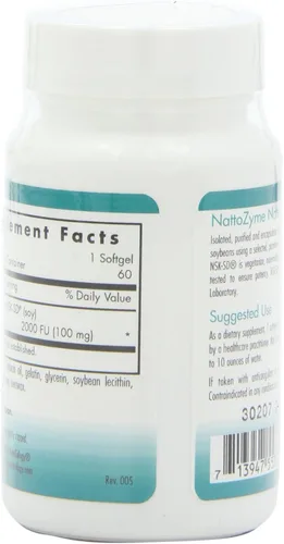 Miniatura 4 de Allergy Research Group NutriCology NattoZyme 100 mg - Suplemento para apoyar la circulación saludable - Proporciona 100 mg de nattoquinasa NSK-SD