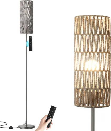 Miniatura 12 de Ambimall Lámparas de pie de 64 pulgadas para sala de estar con control remoto y colores regulables continuos, temperatura y brillo, lámpara de pie