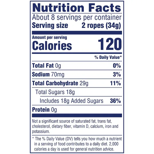 Miniatura 2 de Sweetzo Sweet Tarts Cuerdas suaves y masticables, caramelos con sabor a cereza y fresa picante, surtido de caramelos de gomitas, paquete de 2, 3.5