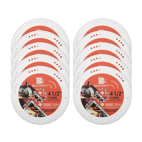 Miniatura 13 de Rueda de corte de diamante, hojas de sierra de diamante soldadas al vacío de 3 pulgadas x 3/8 pulgadas para tubo de acero de metal, rueda de corte
