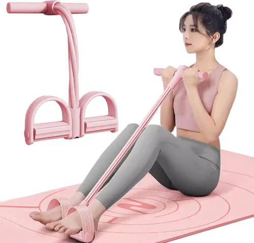 6-Tube Pedal Puller Resistance Rope,Foot Pedal Resistance Band,Yoga Elastic Exercise Bands, for Women Jump Fitness, Abdomen/Arm Weight/Waist/Leg