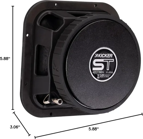 Miniatura 11 de KICKER 49ST7MR4 7" Street Series Square Mid-Bass, par, 4ohm
