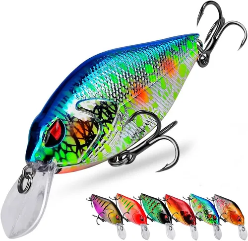 Miniatura 5 de PROBEROS Juego de señuelos de pesca Crankbaits Hard Baits Boat Ocean Topwater Señuelos Kit de aparejos de pesca, juego de cebos duros para trucha