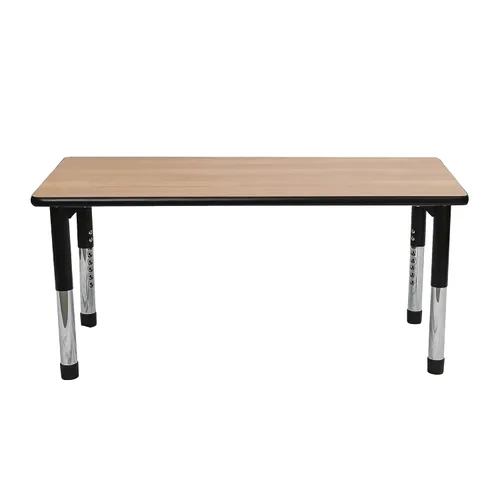Children's Factory As We Grow Oak/Black - Mesa de actividades escolares para niños de 24 x 48 pulgadas, 24 x 48 pulgadas