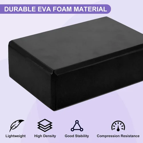 Miniatura 3 de PATIKIL Bloques de yoga y bandas de resistencia, paquete de 2 bloques de yoga de espuma EVA de alta densidad a granel de 9 x 6 x 3 pulgadas