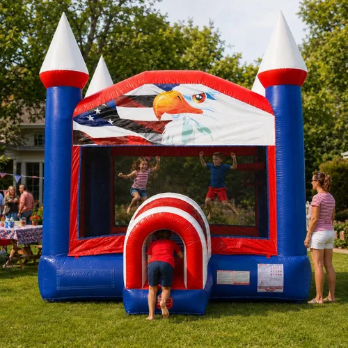 Miniatura 12 de TentandTable Casa inflable para niños de 5 a 12 años, castillo animoso de grado comercial para adultos, casa de salto, incluye soplador de aire