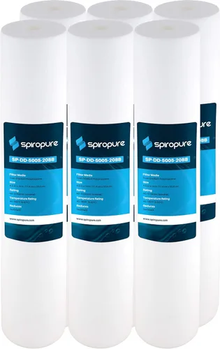 Miniatura 15 de SpiroPure SP-DD-2501-20BB 20x4.5 BB Cartucho de filtro de agua de polipropileno fundido fundido hilado de 1 micrón SDC-45-2001 DGD-2501-20 155360-43