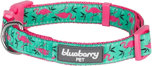 Miniatura 6 de Blueberry Pet 10+ Patrones Zoo Fun Collar de perro Llamas felices