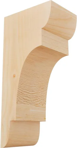 Miniatura 57 de Ekena Millwork COR04X12X12NEB00RWR 4 pulgadas de ancho x 12 pulgadas de profundidad x 12 pulgadas de alto New Brighton Rough Sawn Corbel, cedro rojo