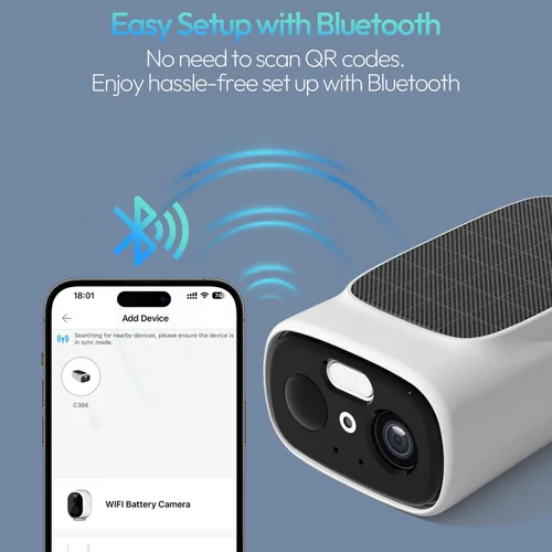 Miniatura 7 de 4 cámaras WiFi 2.4G/5G para seguridad en el hogar con panel solar integrado, cámaras de seguridad solar de 2.5 K inalámbricas para exteriores