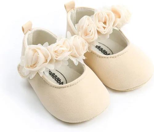 Miniatura 71 de RVROVIC Mocasines de princesa para bebé, zapatos brillantes de Mary Jane, zapatos de cuna de suela suave y ligera de primera calidad, zapatos