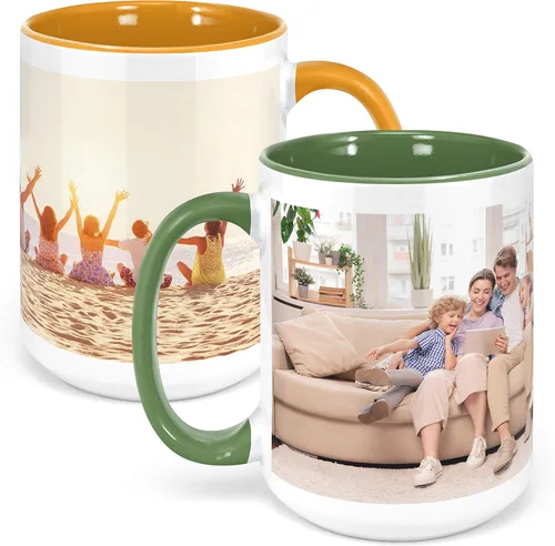 Miniatura 8 de Taza de café con foto personalizada, 11 onzas, color negro, con imagen envolvente, texto, taza de cerámica personalizada con imagen, taza