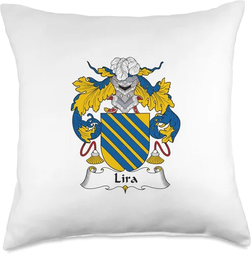 Miniatura 5 de Family Crest and Coat of Arms clothes and gifts Lira - Almohada con escudo familiar, 16 x 16 pulgadas, multicolor