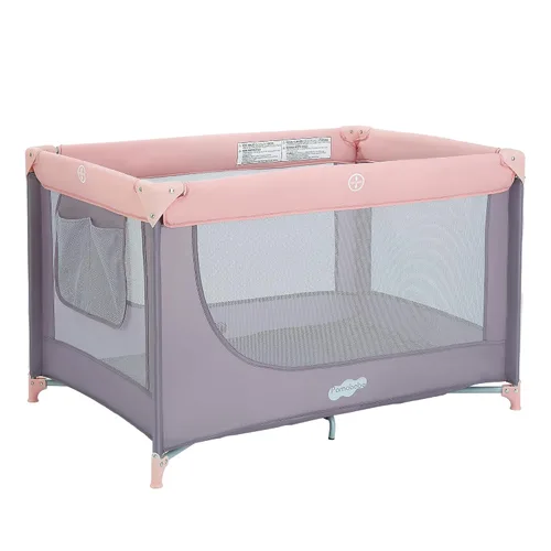 Pamo Babe Colchón portátil para cuna de bebé, corrales de juegos Rosa
