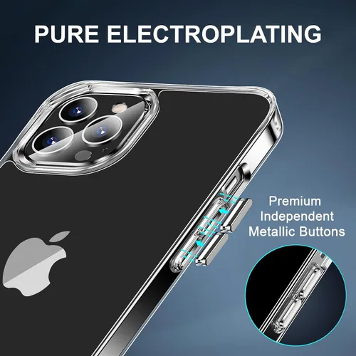 Miniatura 6 de CEDO Funda con función atril para iPhone 14 Pro Max, ajustable en 3 direcciones con soporte de metal, protección contra golpes de grado militar
