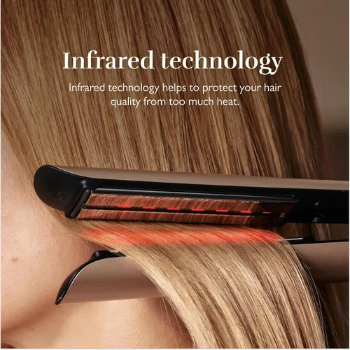 Miniatura 5 de Silk'n SilkyStraight - Plancha de pelo 2 en 1, plancha plana profesional de titanio de 1 pulgada con tecnología infrarroja e iónica, placas