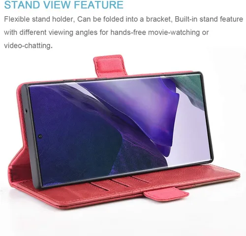 Miniatura 4 de KEZiHOME Funda para Note 20 Ultra, piel auténtica [bloqueo RFID] Galaxy Note 20 Ultra 5G, con ranura para tarjeta de crédito, soporte magnético