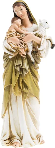 Joseph's Studio by Roman, Colección Renaissance, 6.25 pulgadas de alto Madonna y niño con cordero, decoración del hogar, regalo devoto, inspiración