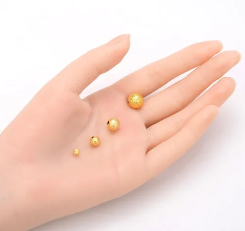 Miniatura 3 de 50pcs 0.315 in Corrugado Patrón de Cinta Redonda Cuentas 18K Oro Amarillo Chapado Espaciador para DIY Artesanía Joyería Fabricación CF233-8