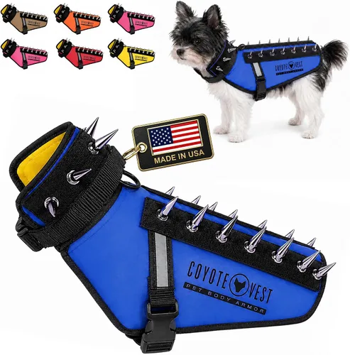Miniatura 28 de CoyoteVest Chaleco Protector de Arnés para Perro, Accesorios Reflectantes para Perro con Picos para Proteger a tu Mascota de Ataques de Rapaces