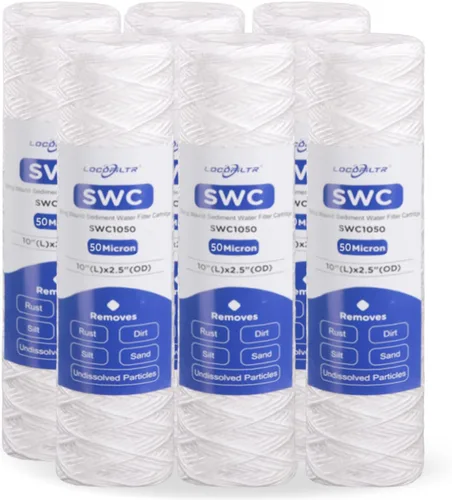 Miniatura 11 de Whole House - Cartucho de filtro de agua para pozo de sedimentos de 5 micrones, 10 x 2.5 pulgadas, repuesto para W5W, WHKF-WHSW, RS5-DS, RS2-DS
