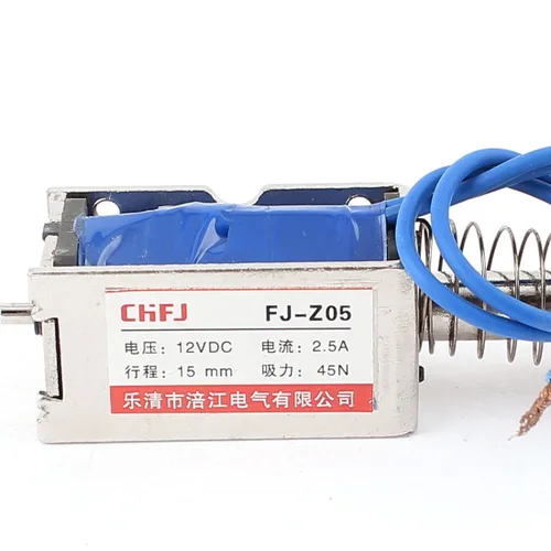 Miniatura 3 de Imán solenoide electroimán DC de tipo push pull (empuje, jale) Uxcell, 15 mm 45 N DC 12V 2,5A