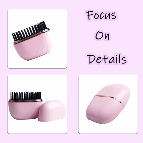 Miniatura 7 de Mini alisador de pelo, cepillo portátil inalámbrico recargable, control de temperatura de 3 velocidades, mini alisador de pelo para mujeres, idea