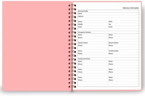 Miniatura 5 de Agenda diaria sin fecha: agenda sin fecha con horarios, artículos de acción y seguimiento, cuaderno organizador diario A4 para aumentar la Rosado