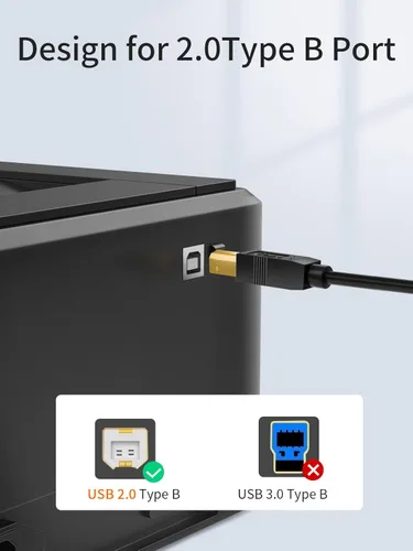Miniatura 4 de CableCreation Cable de impresora USB C a B de 3.3 pies, escáner y cable MIDI para piano digital Yamaha Casio, controlador DJ, 1 M, negro