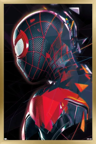 Miniatura 14 de Trends International Marvel's Spider-Man: Miles Morales - Póster de pared de perfil, 22.37 x 34.00 pulgadas, versión enmarcada en blanco
