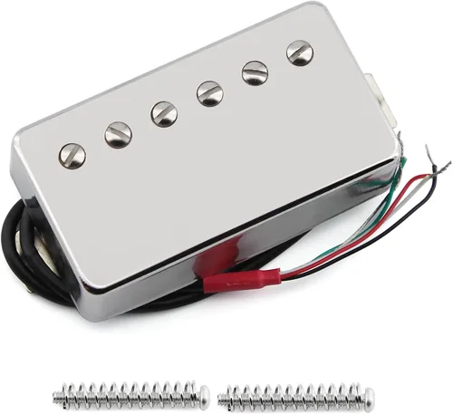 Miniatura 7 de FLEOR Alnico - Pastilla Humbucker para guitarra de 5 cables, 4 cables, 14-15 K, ajuste cromado, pieza de guitarra LP Pastilla de puente cromado