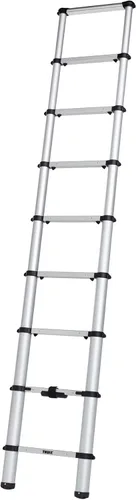 Thule Escalera para furgoneta, 9 escalones, extensión de 8.5 pies, escalera telescópica para furgoneta, sistema de cierre fácil, cumple con EN:131