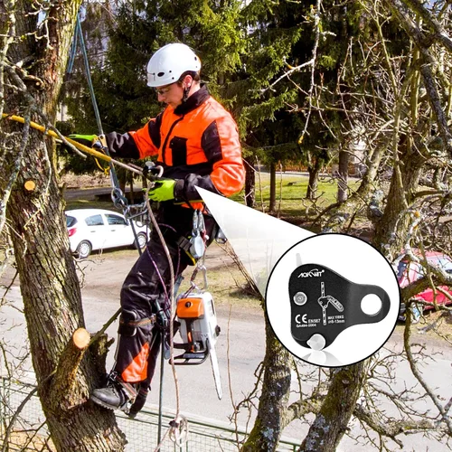 Miniatura 13 de Cuerda de escalada Ascender Grab Protección contra caídas Dispositivo de Belay Equipo de escalada de árboles, Equipo de rapel Ascensor de cuerda