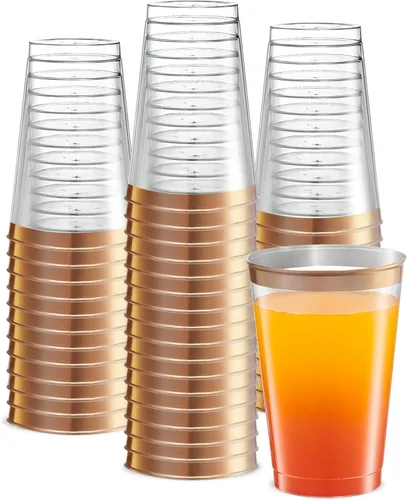 Miniatura 9 de PLASTICPRO Vasos desechables de plástico transparente de 12 onzas para fiestas y bodas, paquete de 50