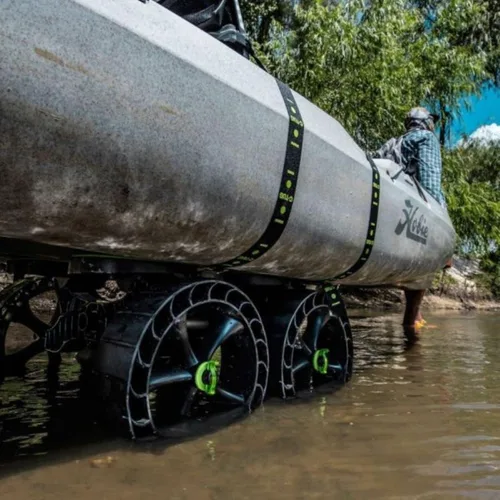 Miniatura 4 de RAILBLAZA C-Tug - Carrito de kayak y canoa con ruedas todo terreno SandTrakz sin pinchazos, capacidad de carga de 300 libras con material reforzado